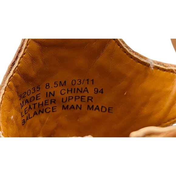 Clarks Bendables 8.5M Brown Leather Women's Sandals Wedge Tan - Picture 4 of 4